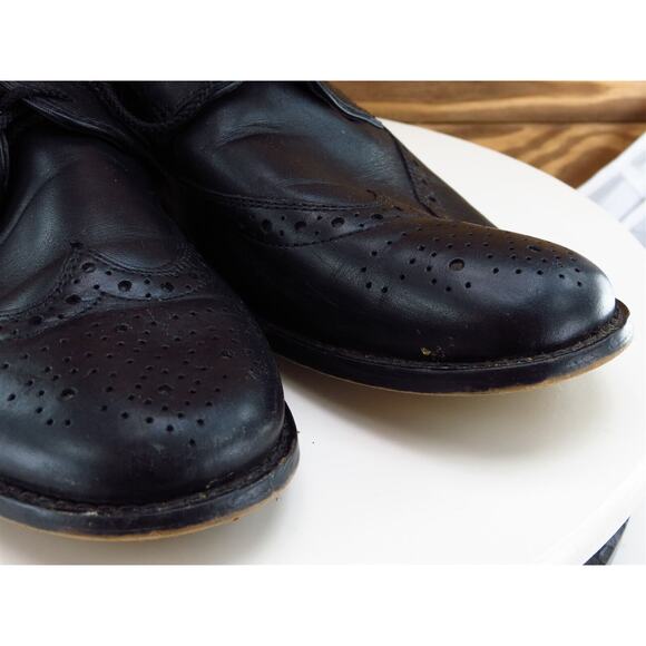 Nunn Bush Sz 10.5 Brogue‎ Black Leather Men Lace Up 54525 Medium - Picture 4 of 11